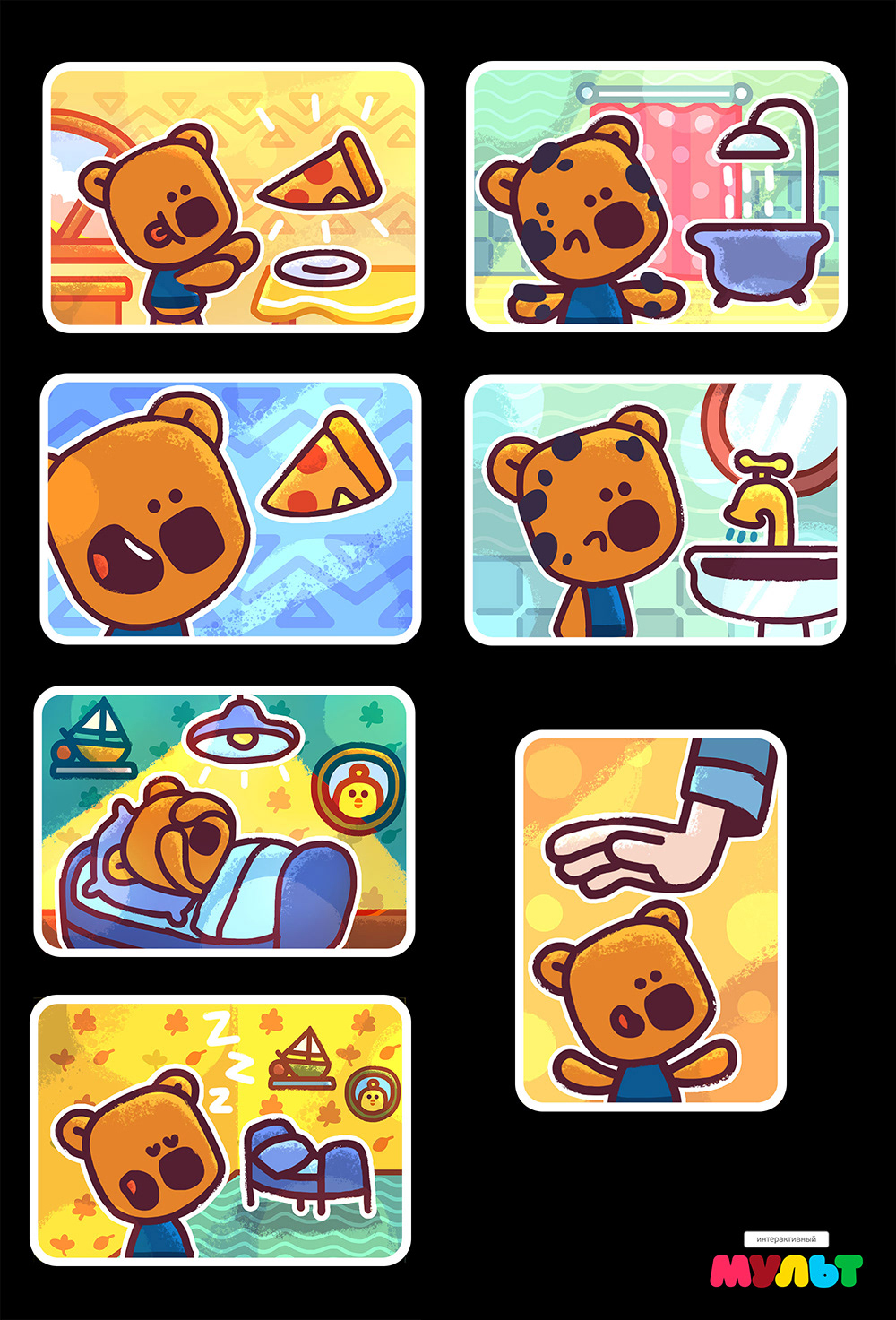 mobile game app ILLUSTRATION  kids Food  Game Art Mobile app children icons game