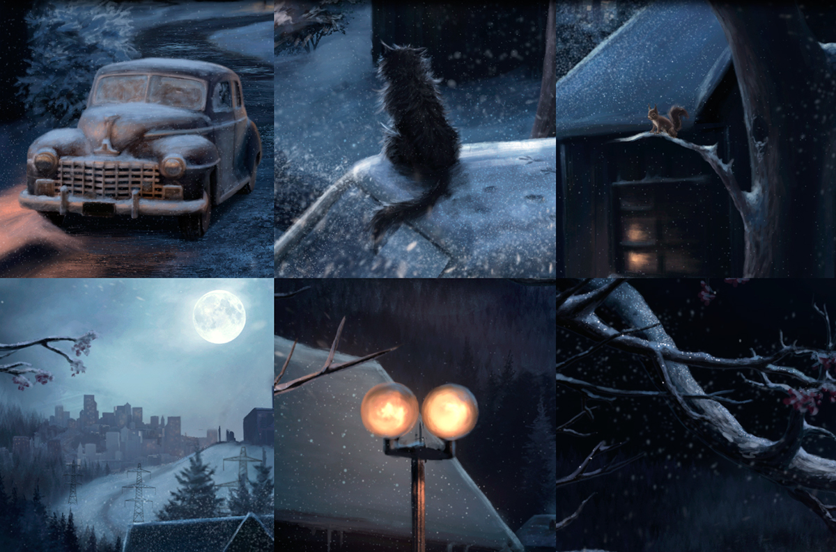 Motion Parallax  marie beschorner company of wolves windy dog Nature environment winter summer autumn Animation Art storybook visual storytelling