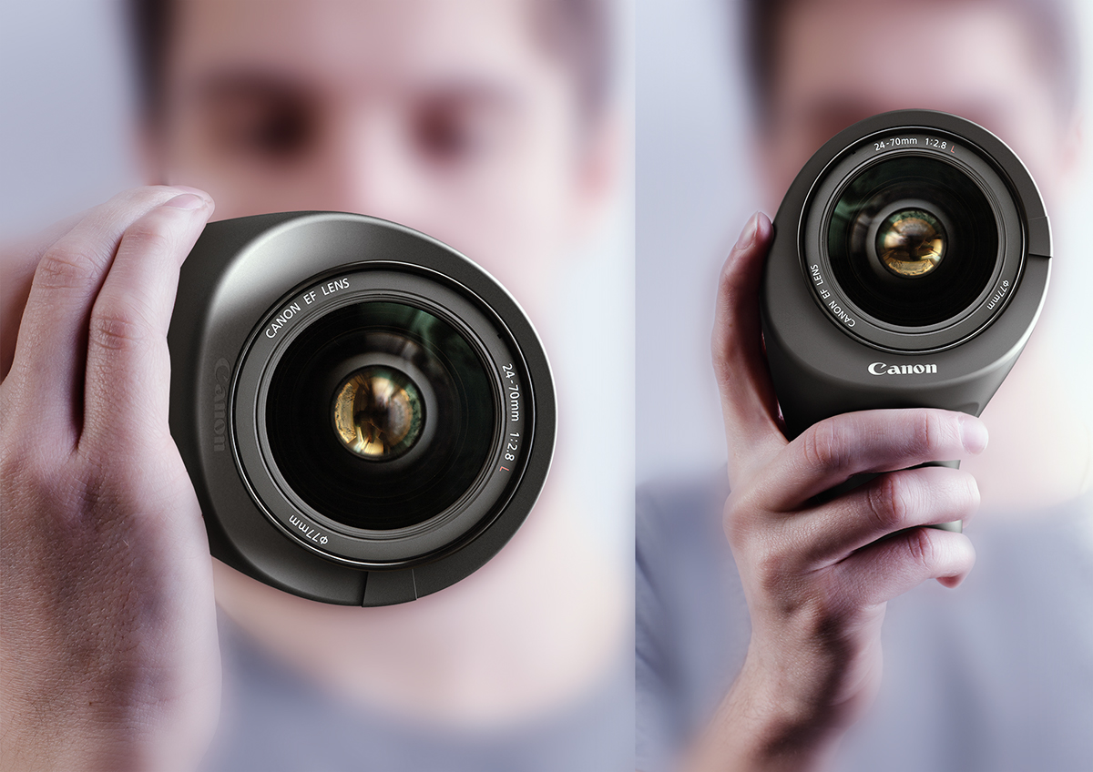 camera dslr mirrorless point and shoot design concept 3D rendering