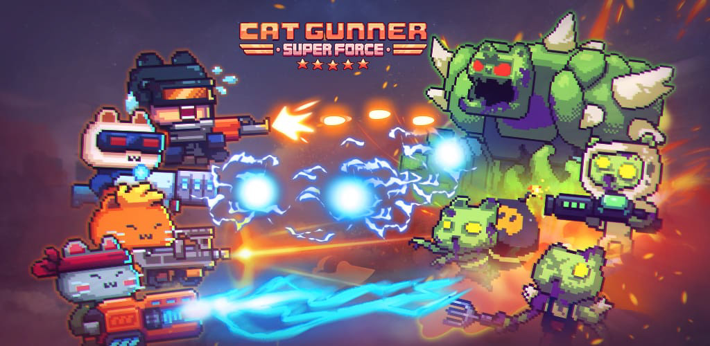 cat gunner day137 giangdo Pixel art run and gun zombie shooter pixel cat pixel game pixel