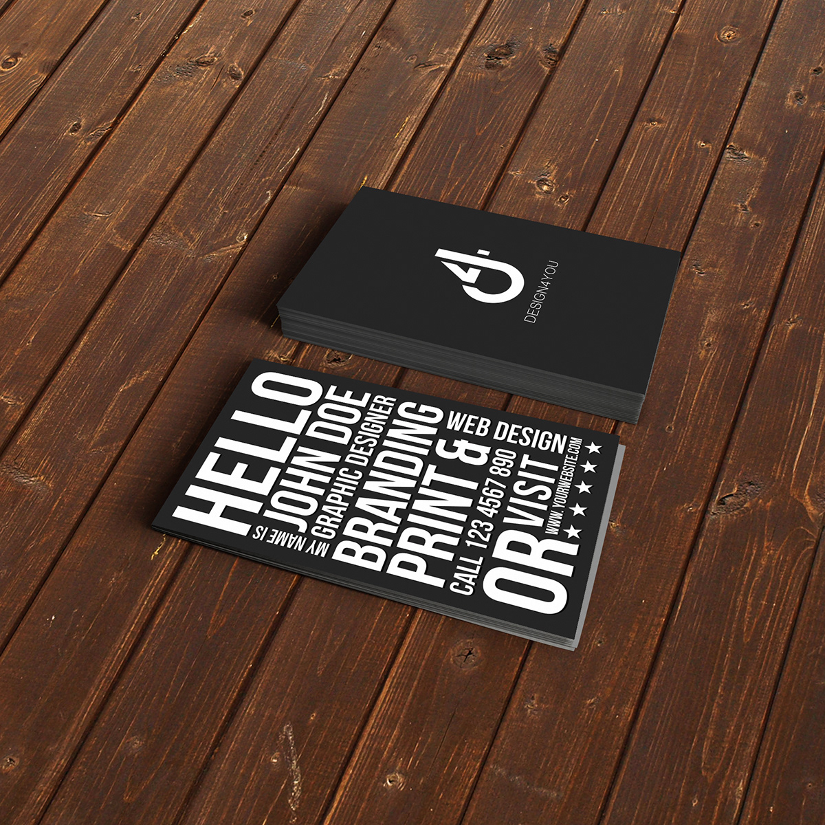 type business card Unique stylish clean vertical letters White black professional creative fresh different brand