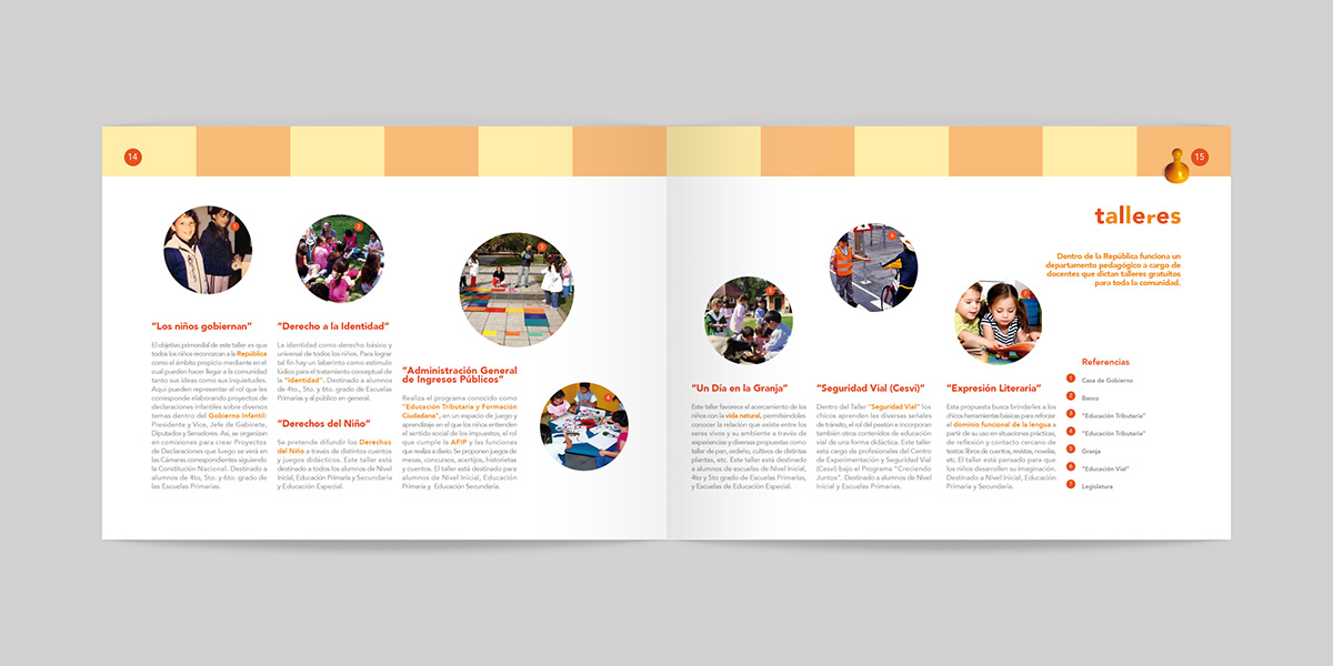 republica niños logo brochure kids UNLa editorial design  graphic design  typography   infographic