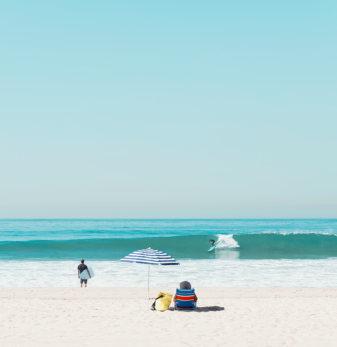 bikini woman Umbrella minimal beach people California Los Angeles la pier