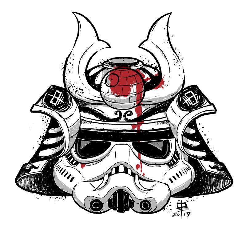 draw Starwars characterdesign skull FOX stormtrooper demon