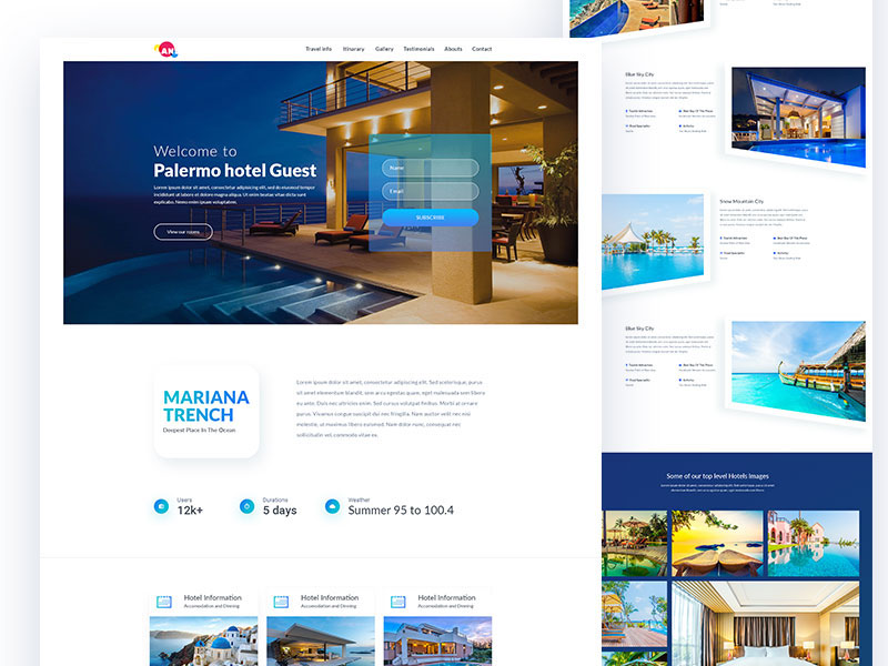 Web Design  web site landing page e-commerce corporate product Travel agency psd digital