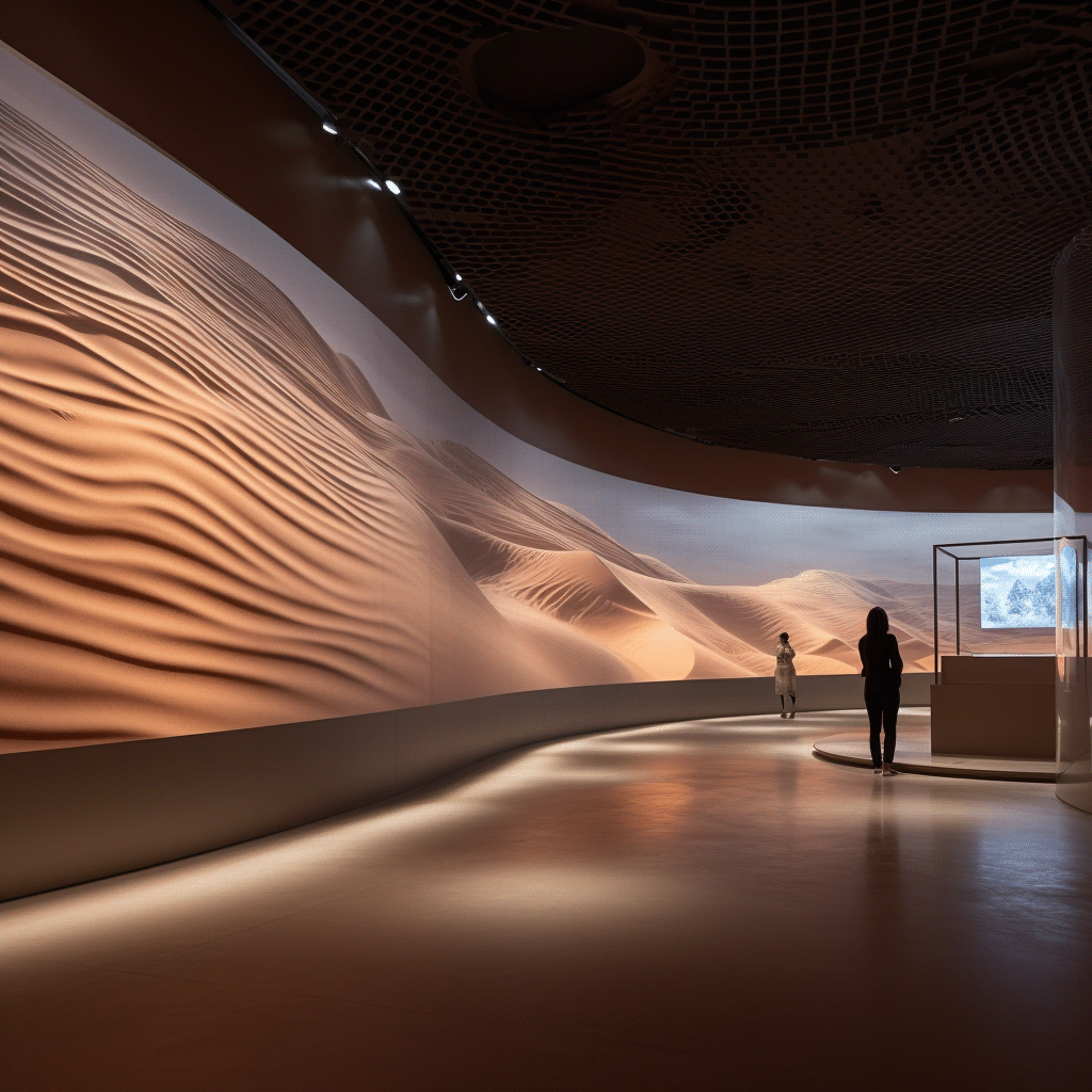 ai architecture Interior museum design