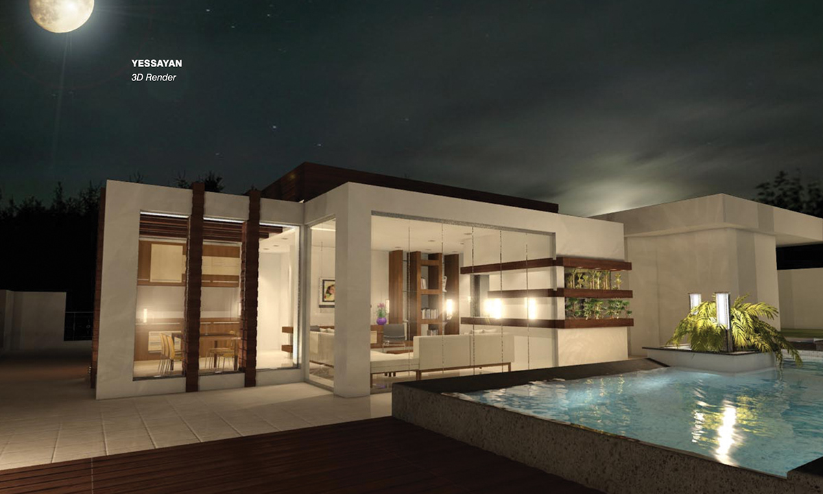 Interior design 3ds max AutoCAD rooftop Pool Patio