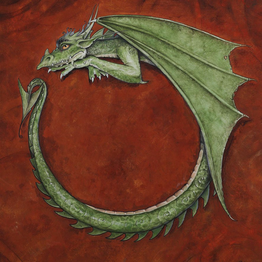 Fantasy Dragon  Cover Book traditonell