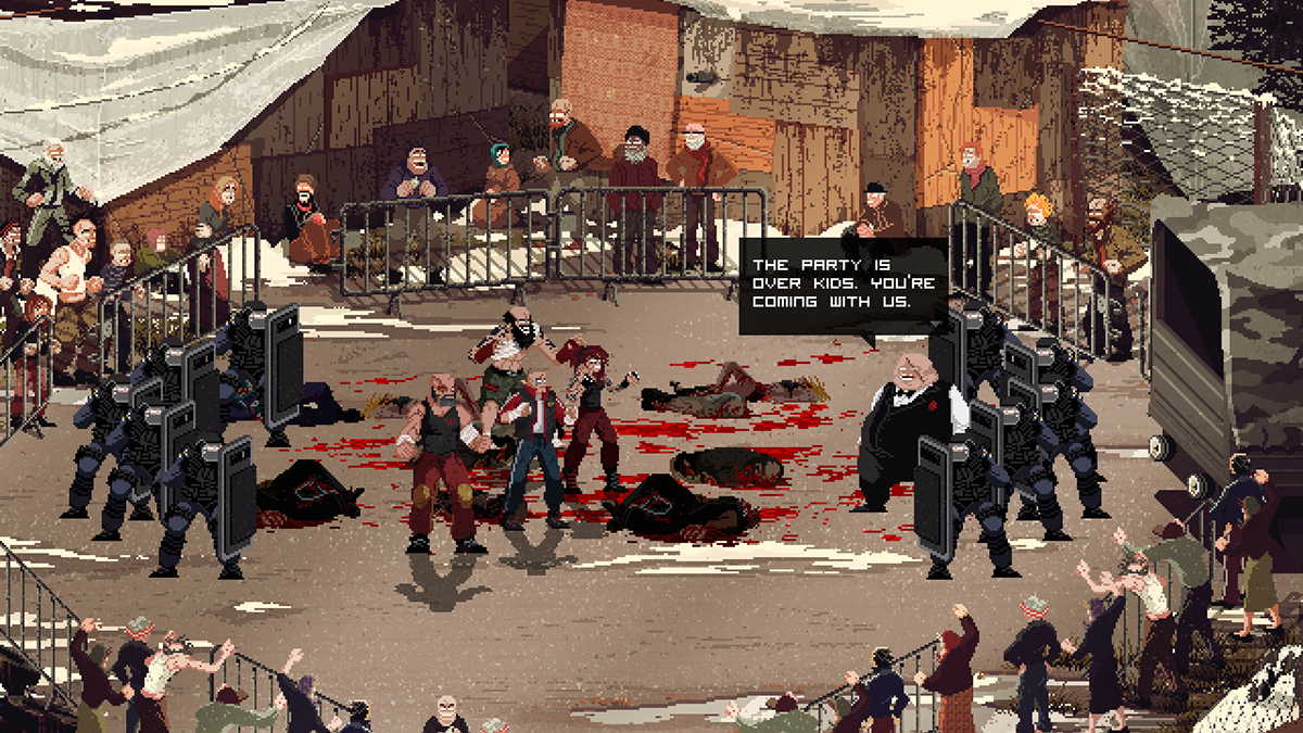 MotherRussiaBleeds indiegame pixelart BeatEmUp videogame violent gore
