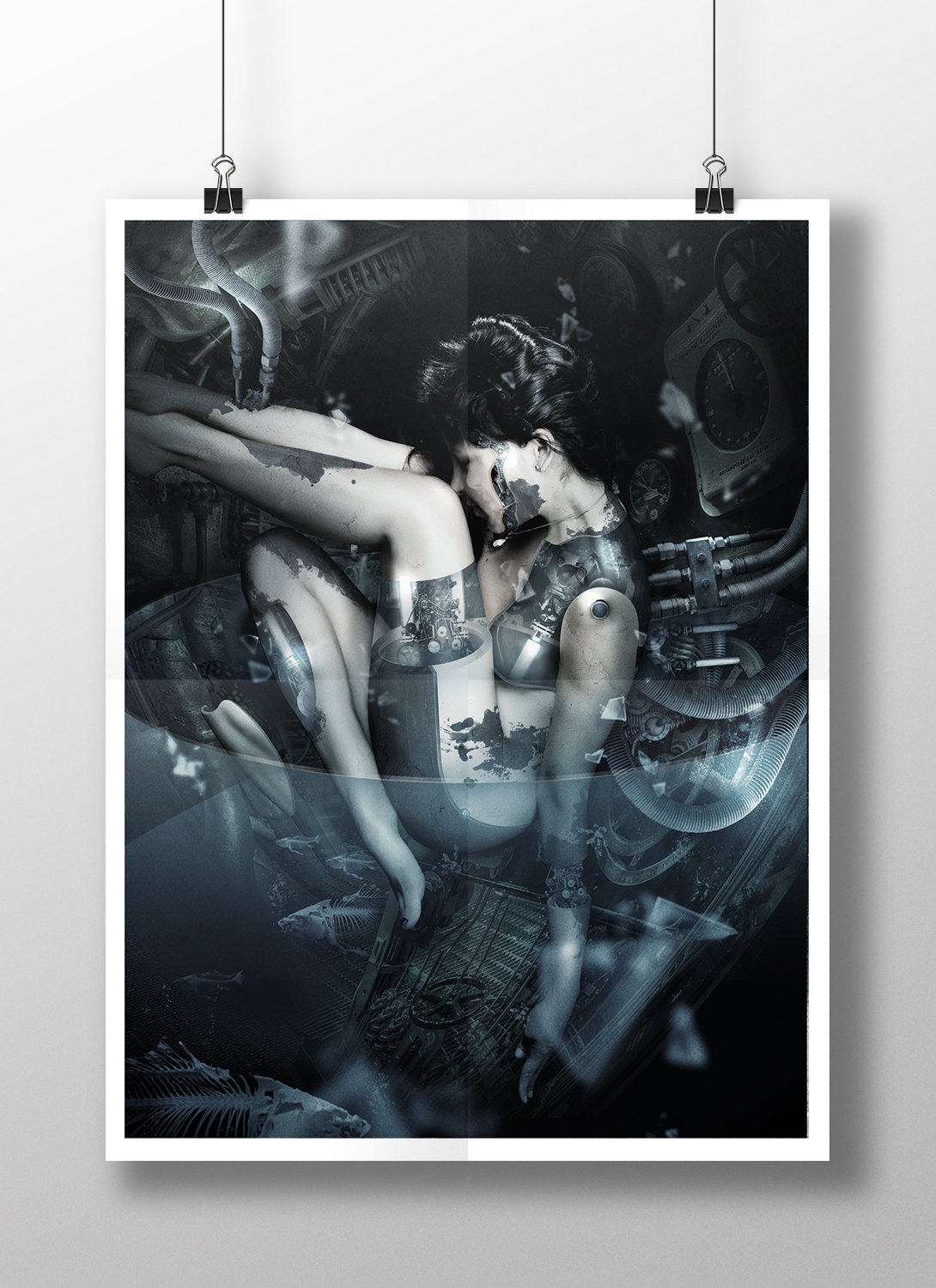art graphic design retouch collage creative poster dark mysterious fantasy artwork