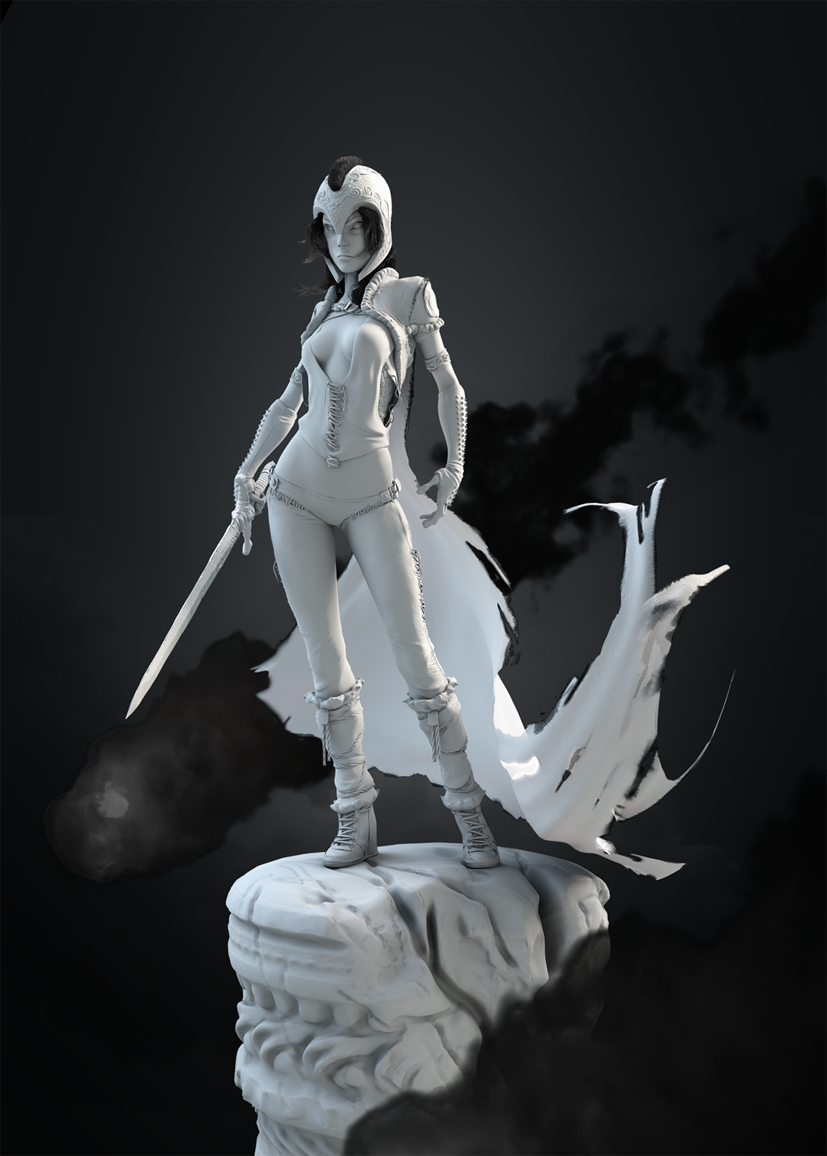 Zbrush Maya lovely lucy 3D 3D Character modeling turntable