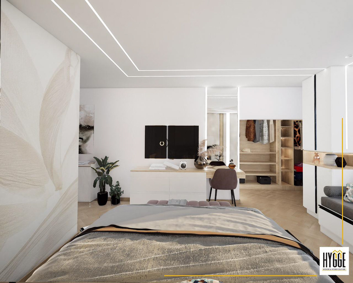 bed 3D 3ds max room bedroom design girls modern dreesing