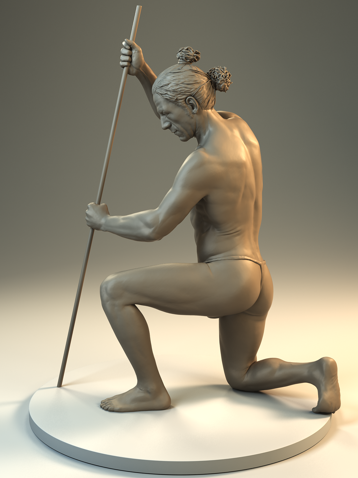 Zbrush digital sculpture 3D model vray 3ds max