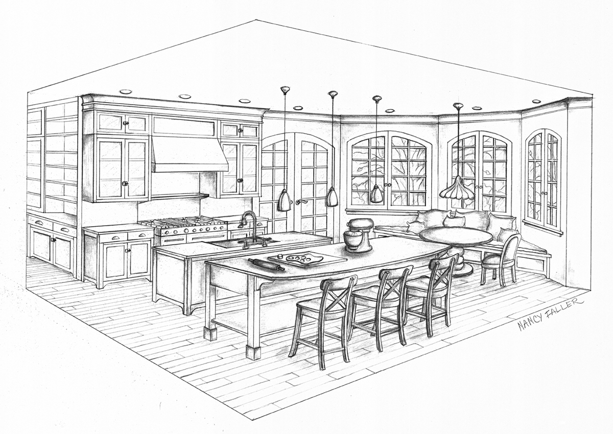 Color Rendering two point perspective