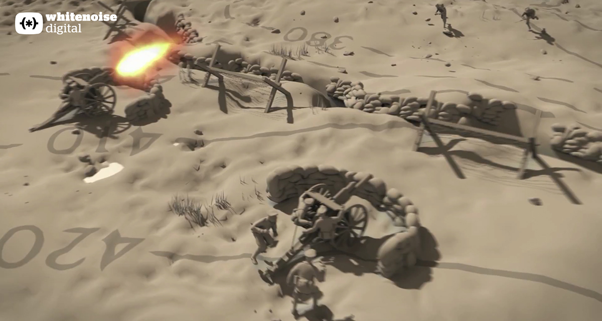 Artillery 3d animation Maya Zbrush ww1 explainer