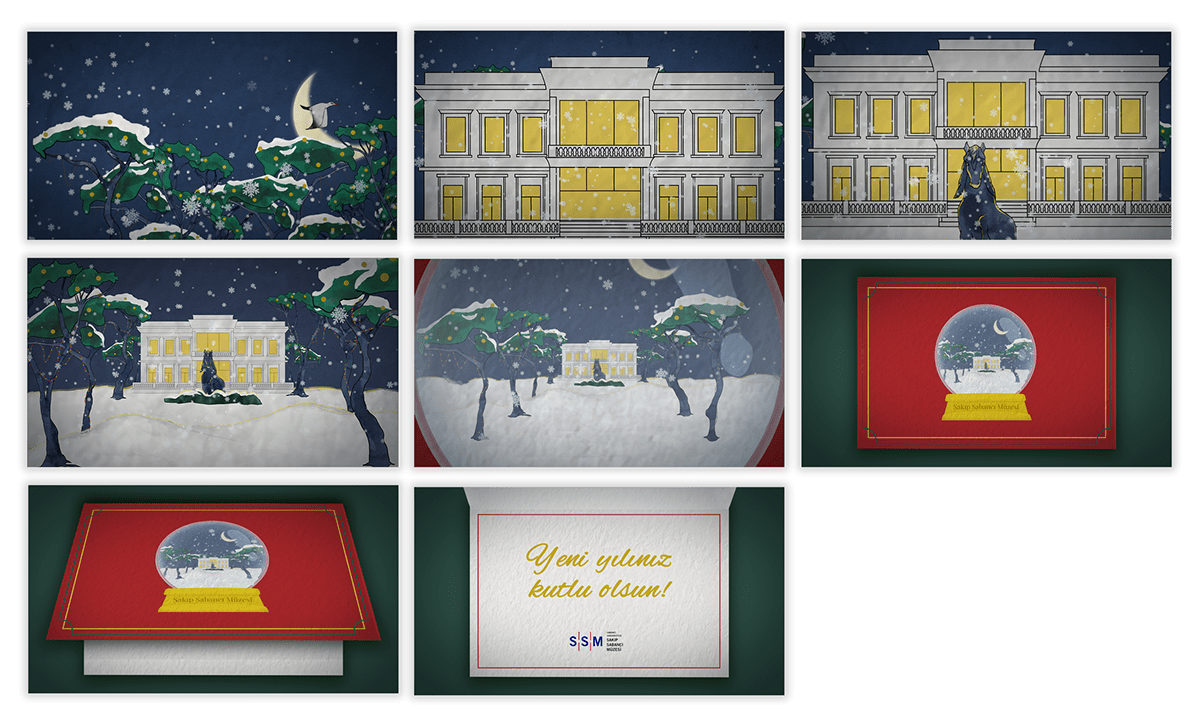 museum sakıp sabancı SSM new year Snow Globe animation  Christmas