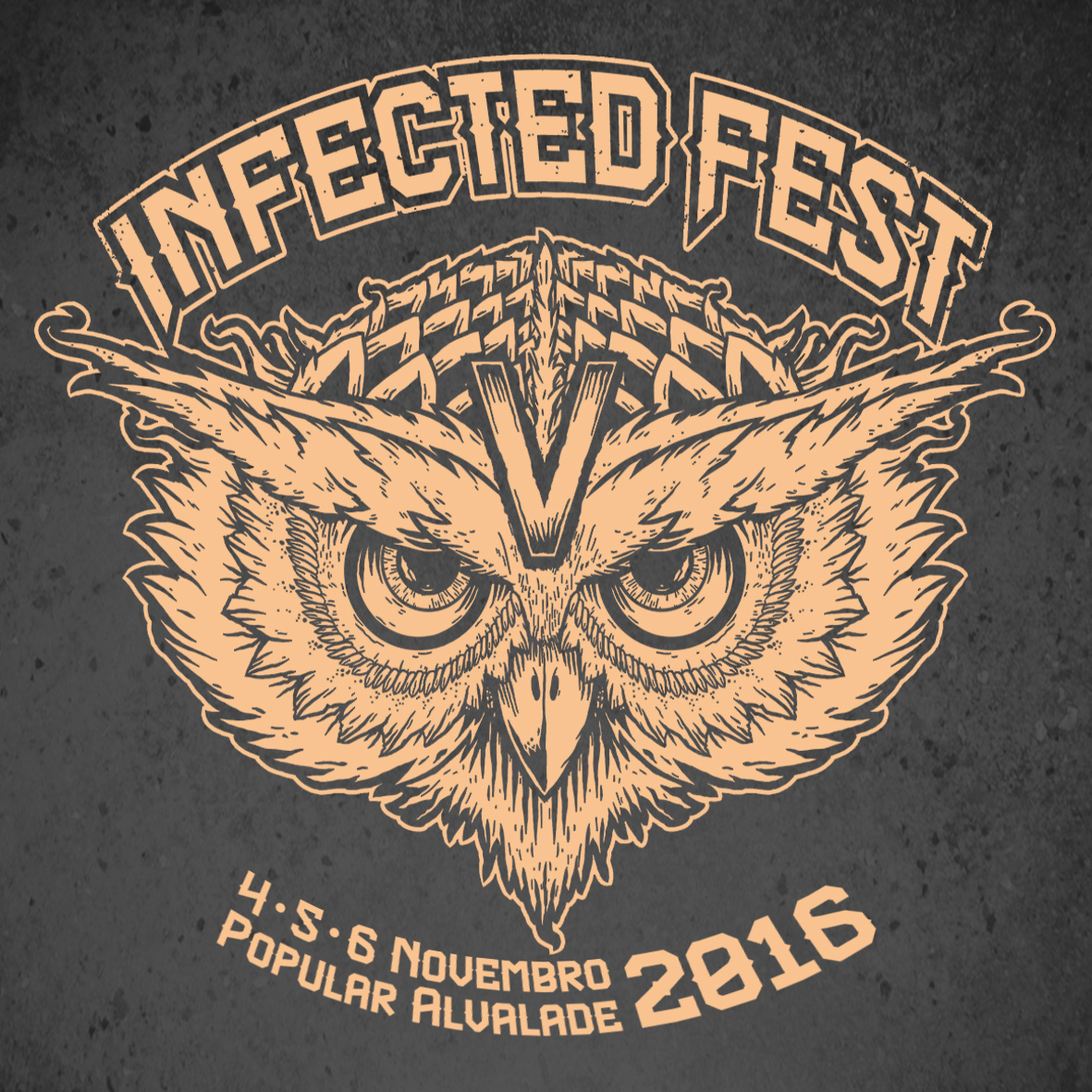 infected Records Label Hardcore festival rock Lisbon owl illustration alternative music