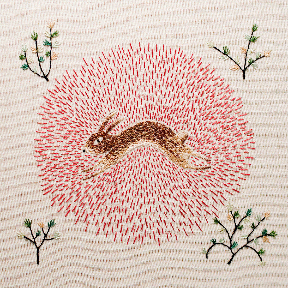 el conejo music album cover ILLUSTRATION  Embroidery graphic design 