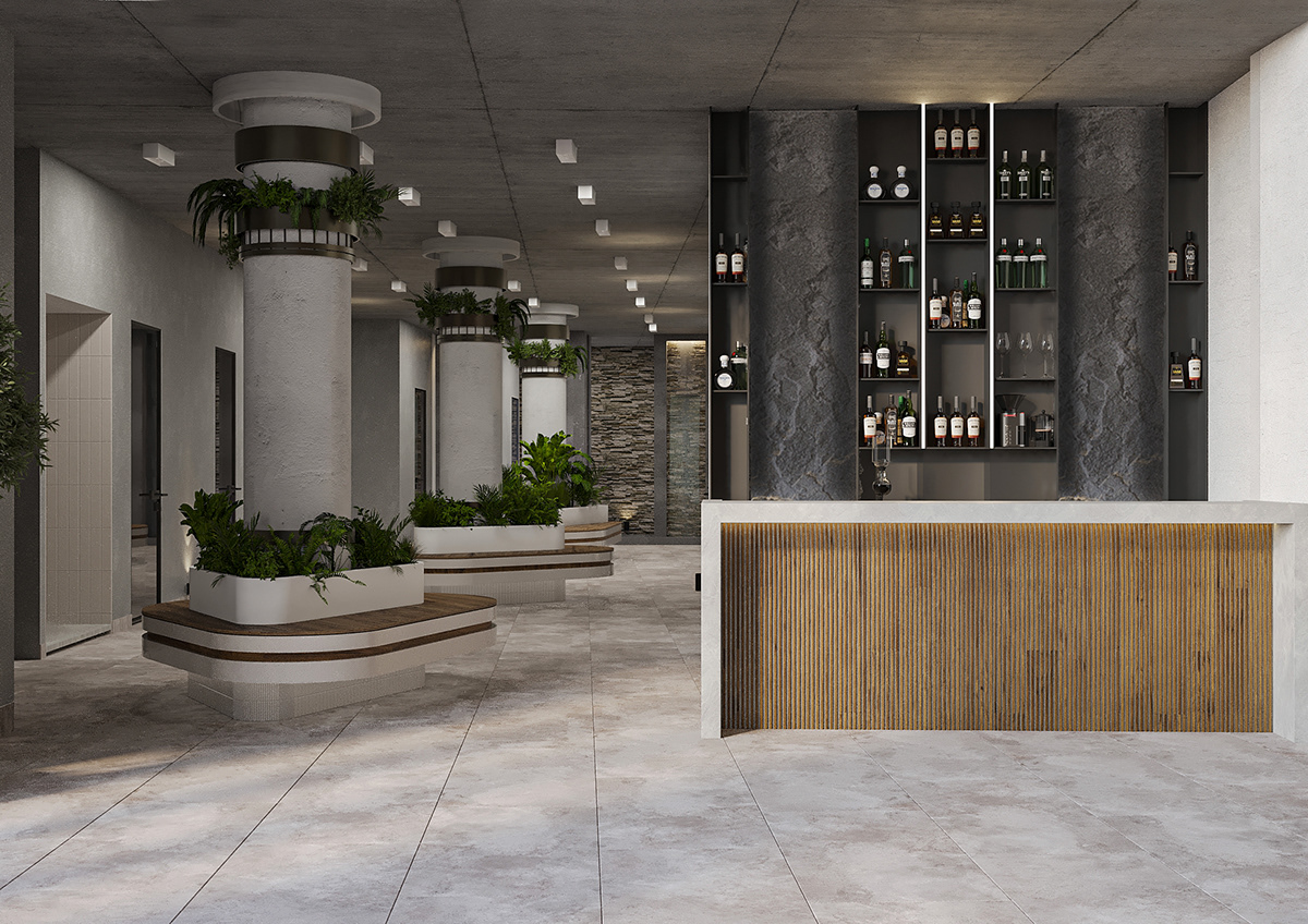 interior design project for a resort and spa named Dilitown