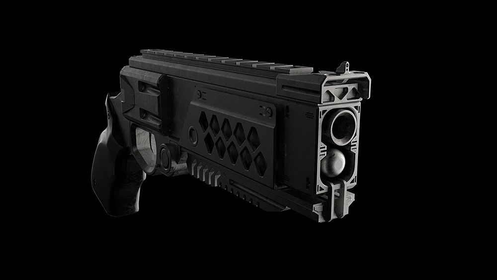 Bladerunner Scifi Weapon design 3D cad
