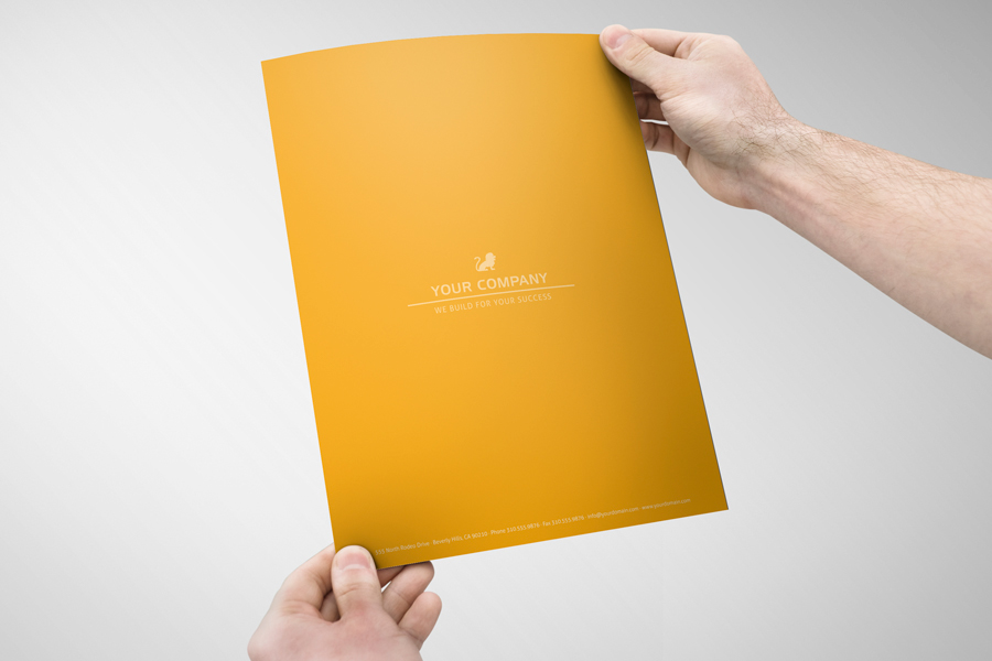 modern tri-fold brochure advertisement professional Booklet print template flyer orange Corporate Identity business indesign template mikinger