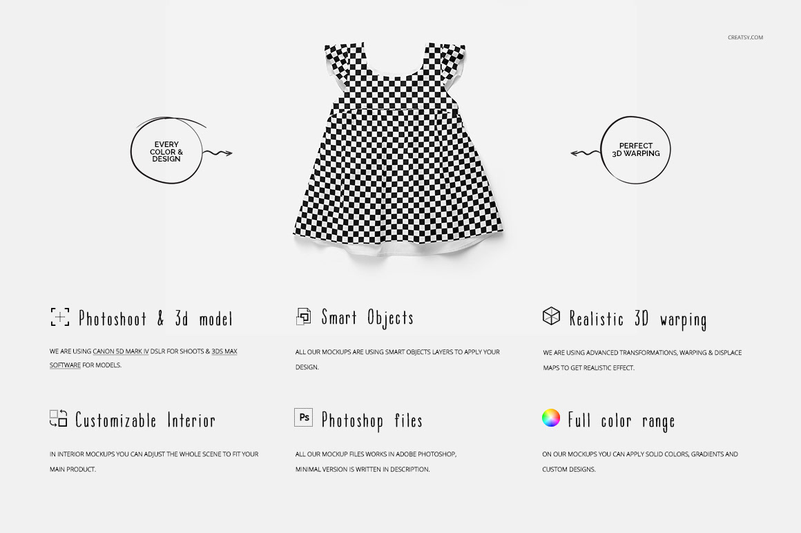 mock-up Mockup Fashion  girl mockups template printed Custom baby dress