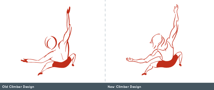 climbing gym redesign logo bouldering