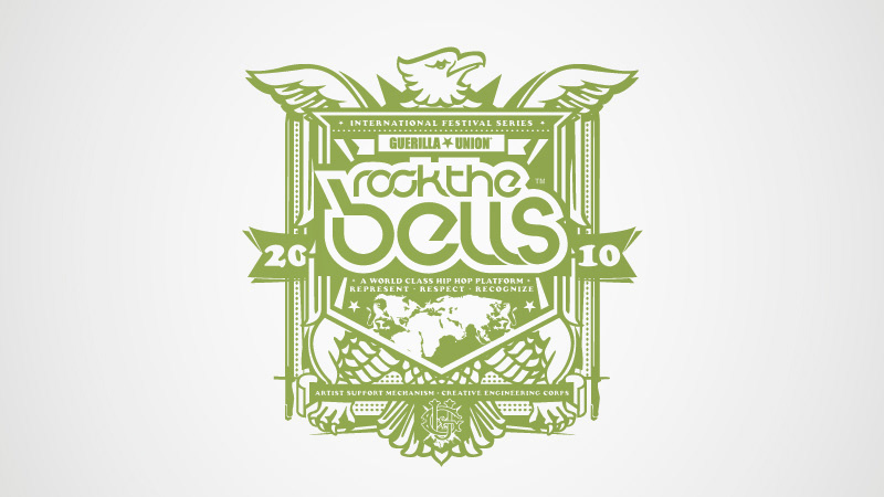 Rock The Bells hip hop T Shirt Guerilla Union festival merchandise Type Treatments