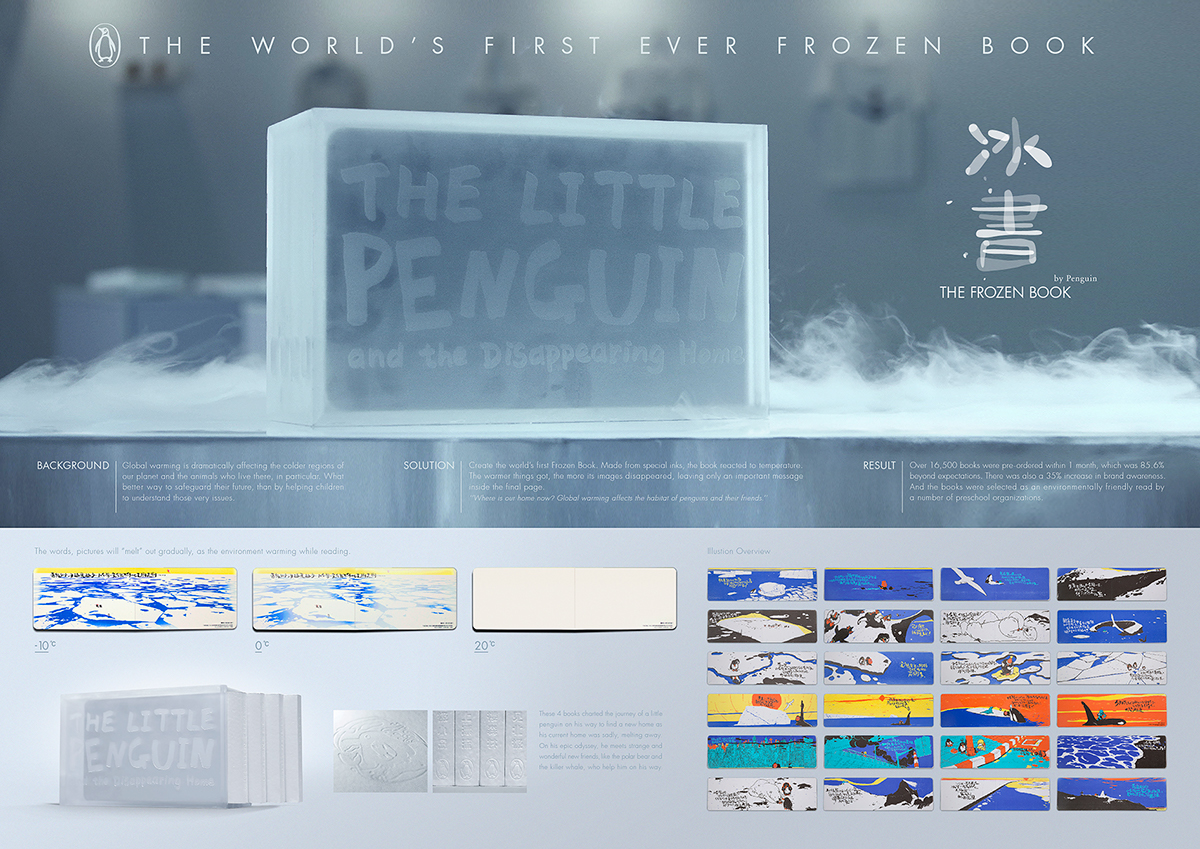 book design ad Cannes lions spikes Clio ILLUSTRATION  children book penguin book Art Director Advertising 