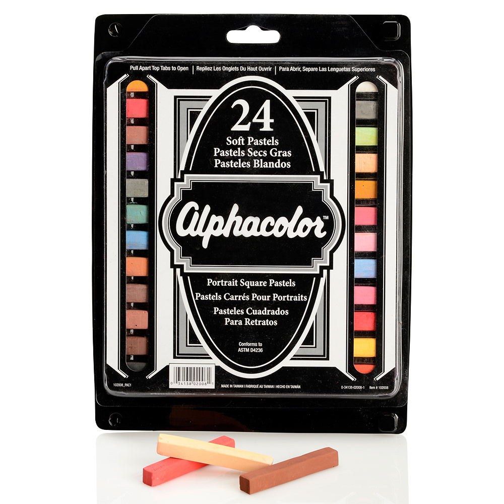 art supplies chalk packaging Alphacolor mass market art stores niche market