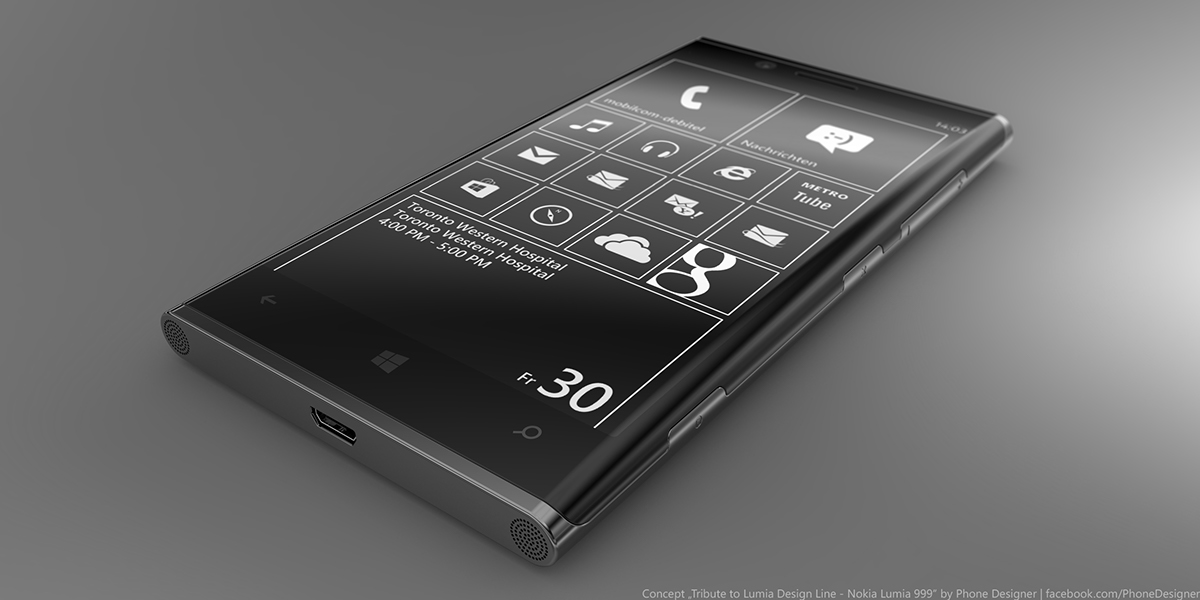 Nokia Lumia 999 Lumia 999 concept phone smartphone windows phone 8 Phone Designer phone