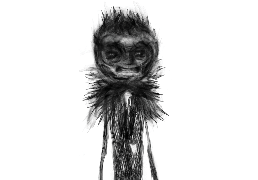 comoseta ink Black&white mixed media Character Tim Burton The Nightmare Before Christmas