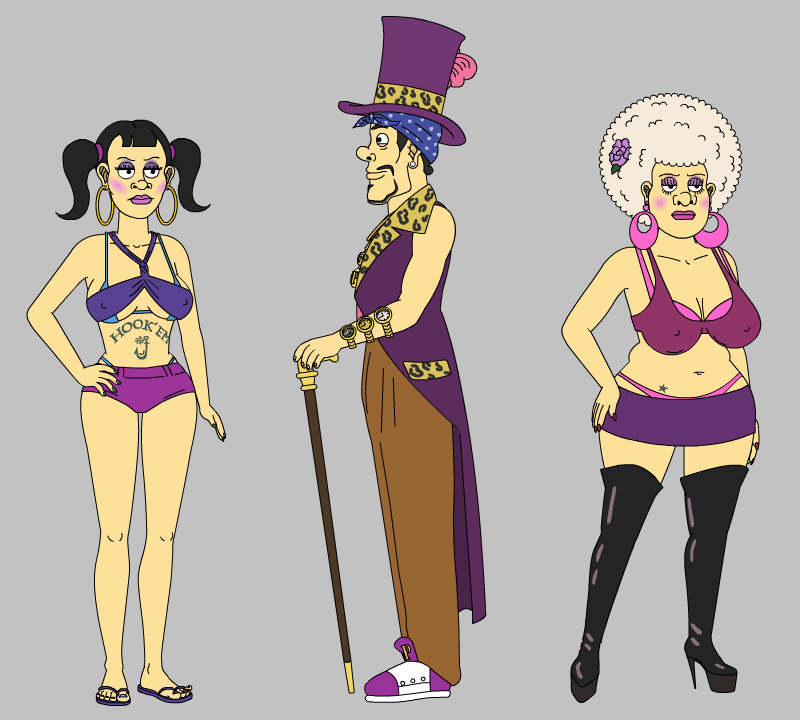 My character designs for season 3 of Mr. Pickles on Adult Swim.