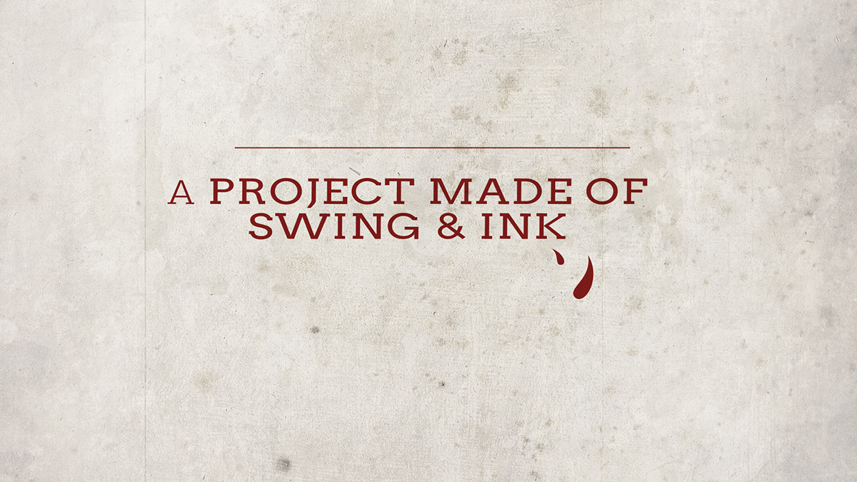 Swink swing the swink project ink spring  vintage red DANCE   poster Exhibition  guitar