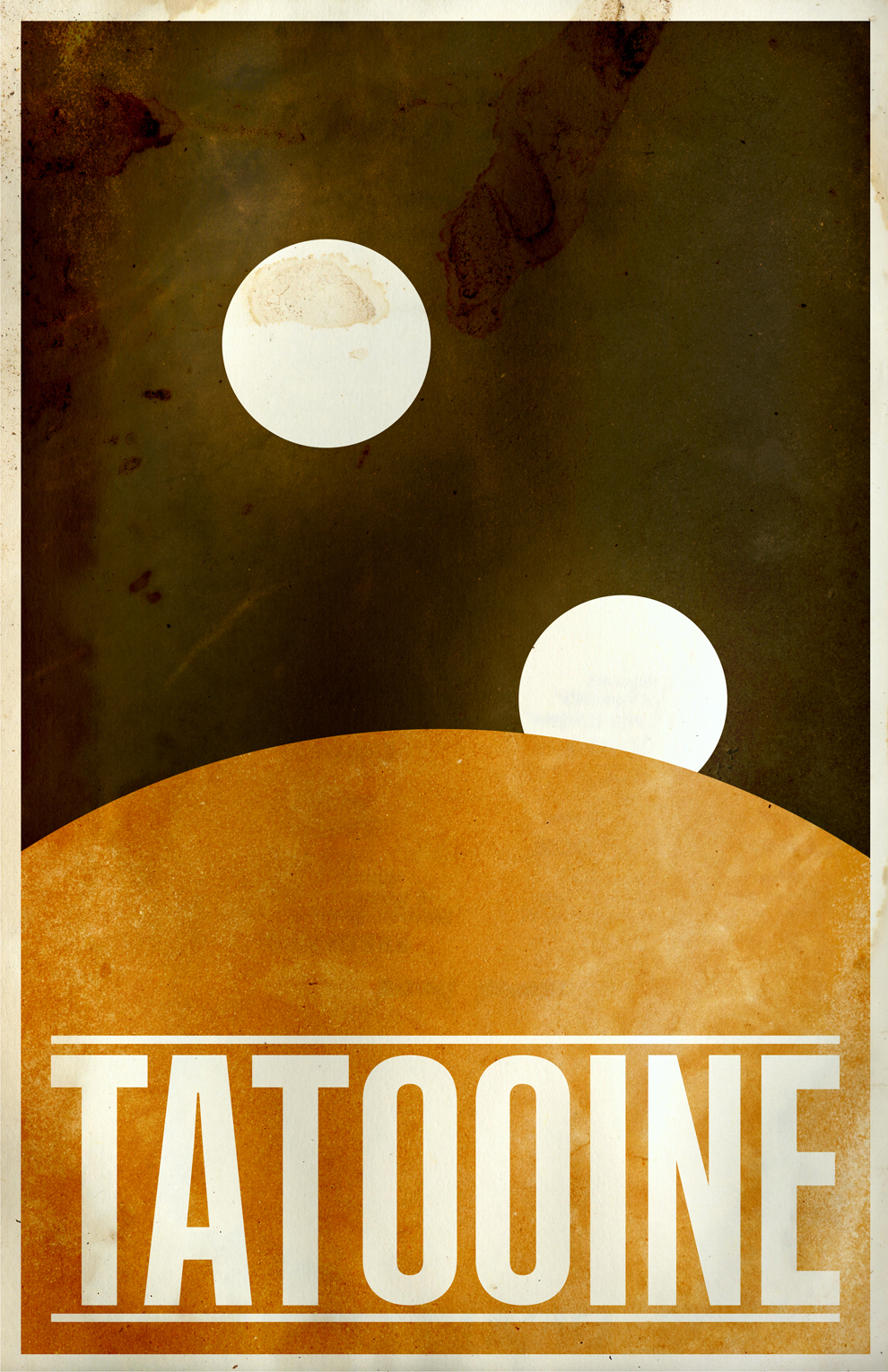 star wars tatooine Hoth degobah Cloud City bespin poster vintage