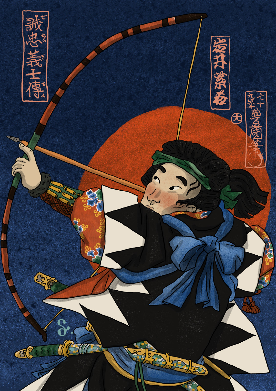 ukiyoe ukiyo-e japan japanese illustrasyon kabuki poster Serie cats geisha