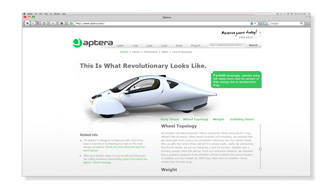 aptera Product Photography portfolio Digital strategy  electric vehicles car design Brand Development brand management