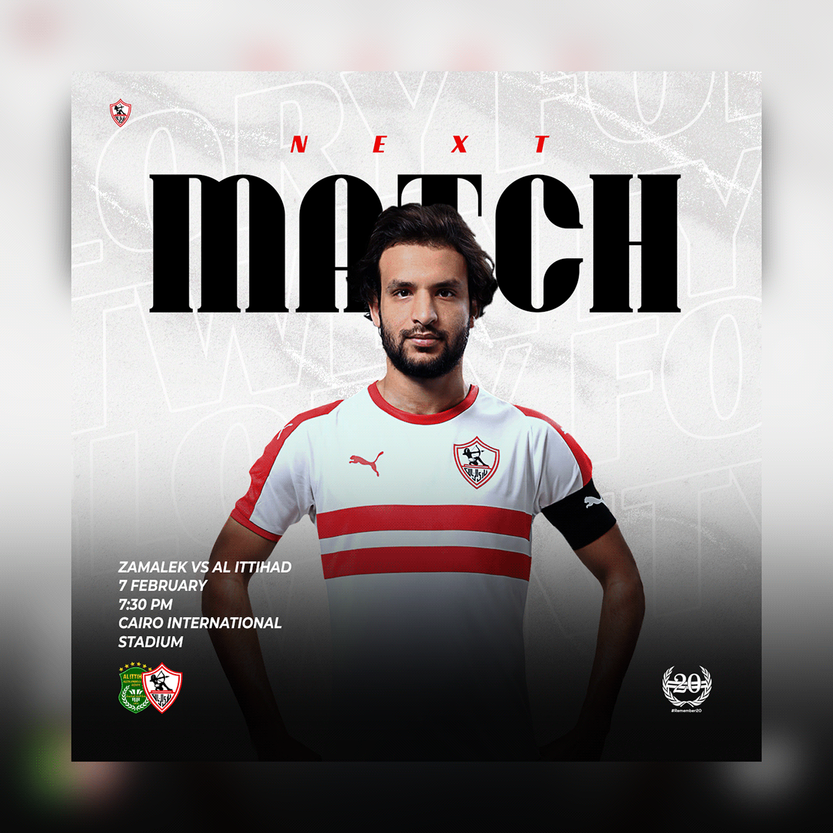 card cover Day football match player poster score sport zamalek