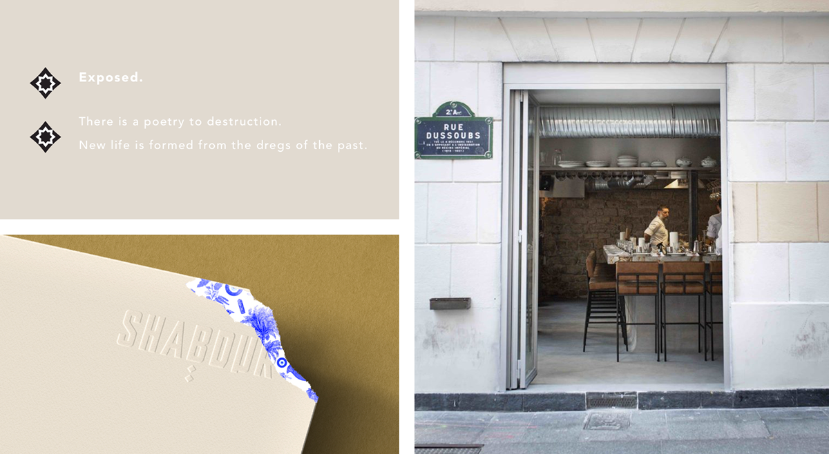 Adobe Portfolio shabour Paris restaurant jerusalem branding  brand identity Food  menu Culinary