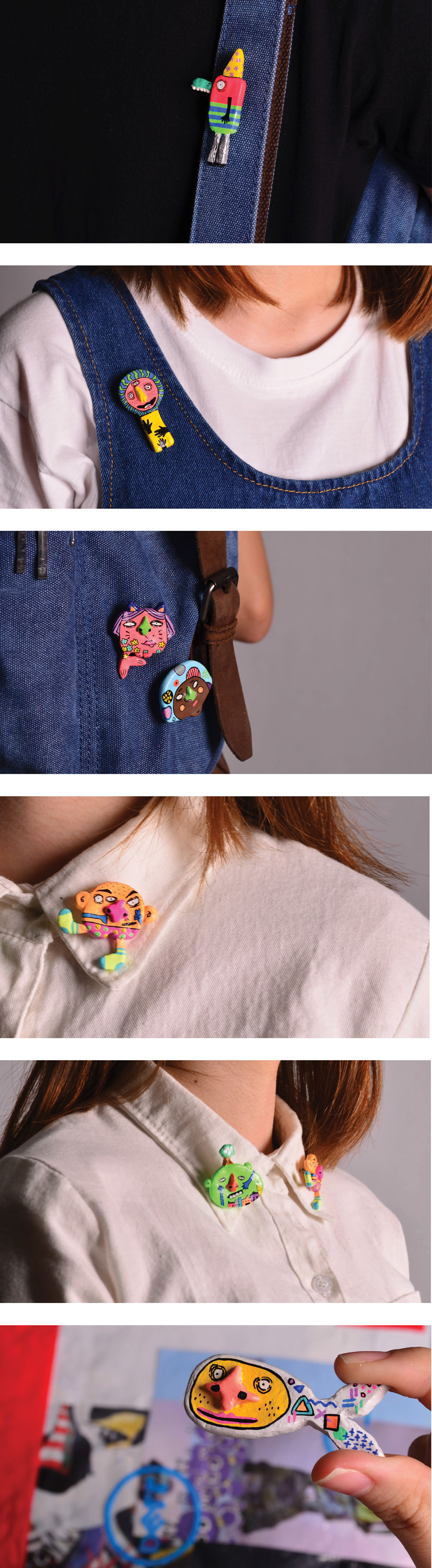 student art design Dasein lab factory handmade pin shop fashionwear tshirt experiment paperclay