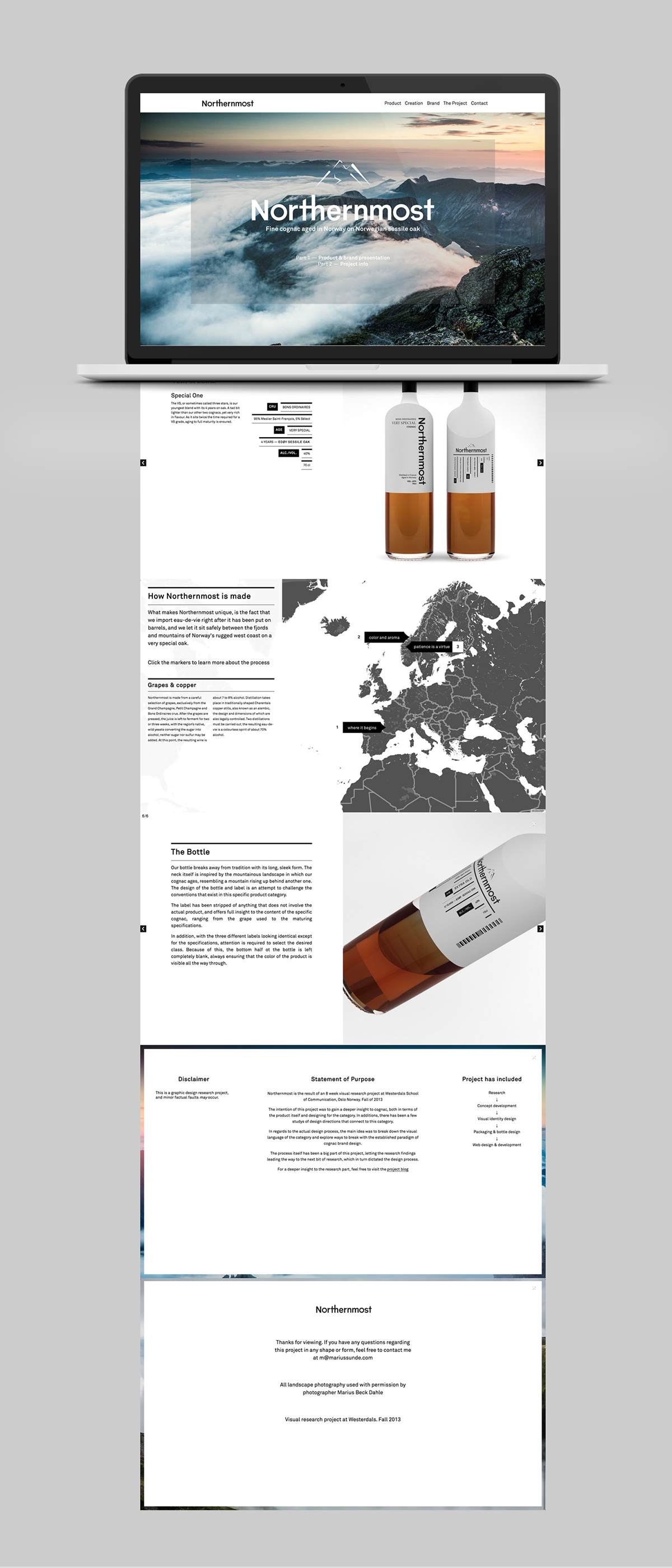 Cognac Minimalism Scandinavia north northern Northernmost liquor alcohol Scandinavian scroll process poster Booklet bottle