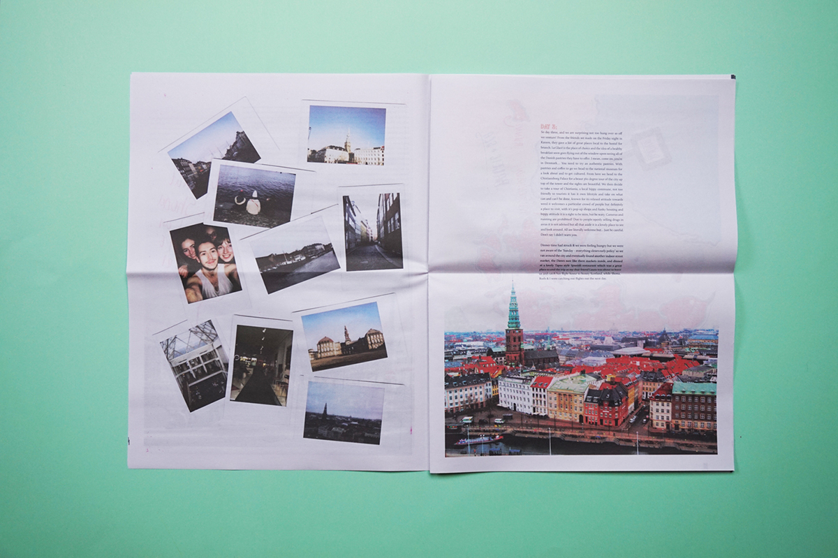 Zine  fanzine travelogue Travel memoir photo print editorial magazine publication denmark danish copenhagen Blackletter