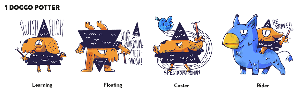 animal Cat Character characterart characterdesign design dog fantasy frog ILLUSTRATION 