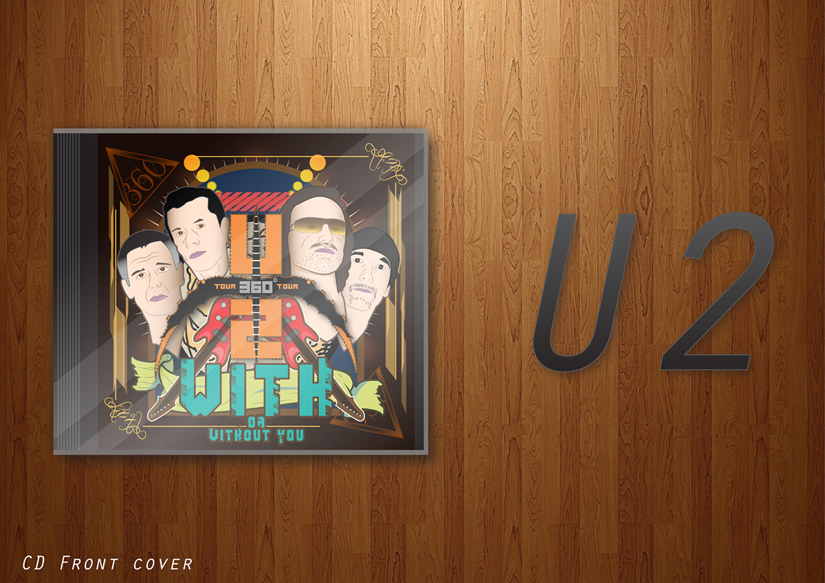 Vector U2 Album Cd Album u2 Vector Illustration u2 music Album bono The Edge larry mullen jr adam clayton band u2 vector