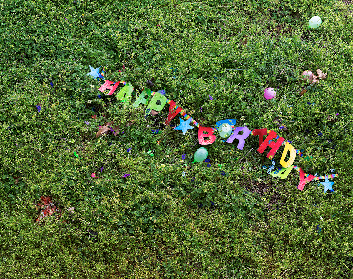 party Birthday balloons confetti photoshop digital manipulation cake