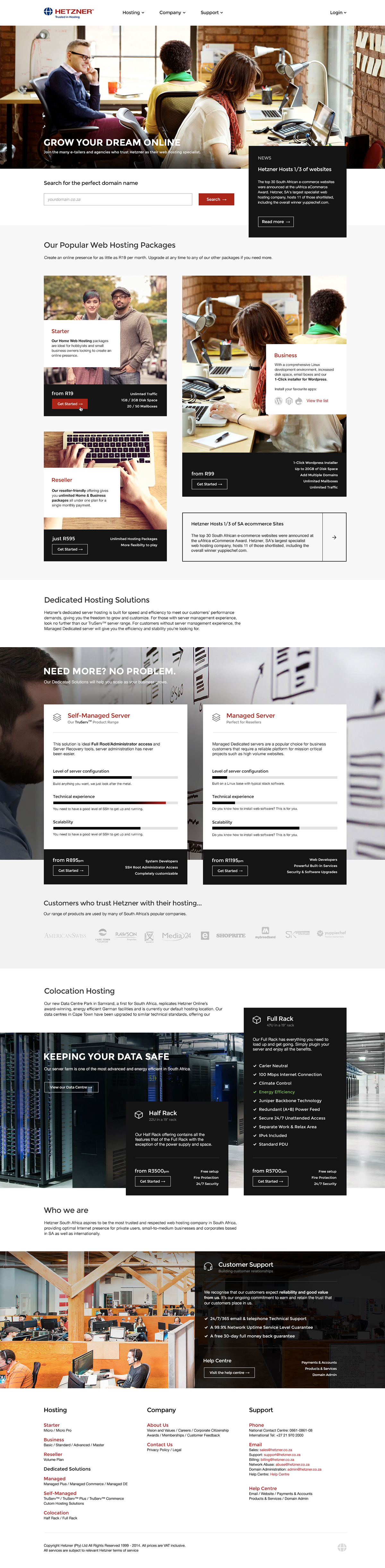 user experience homepage