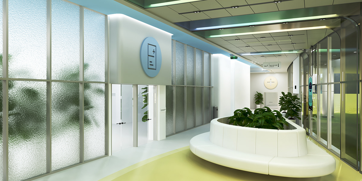 hospital interior design  Lobby maternity healthcare architecture design