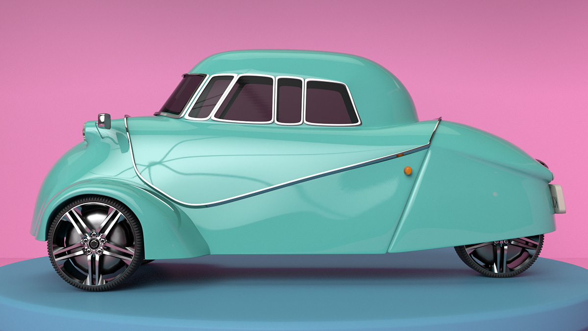 3d modeling car vintage
