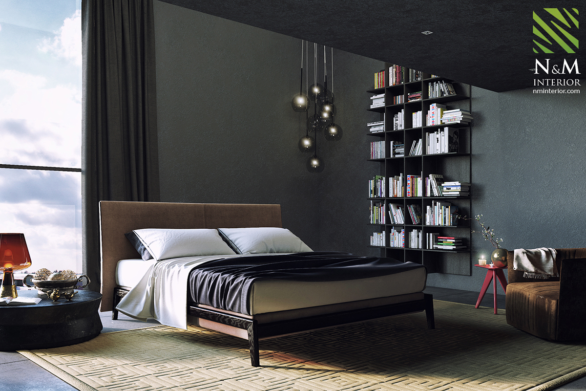 Ipanema bed furniture poliform 3ds max photohop
