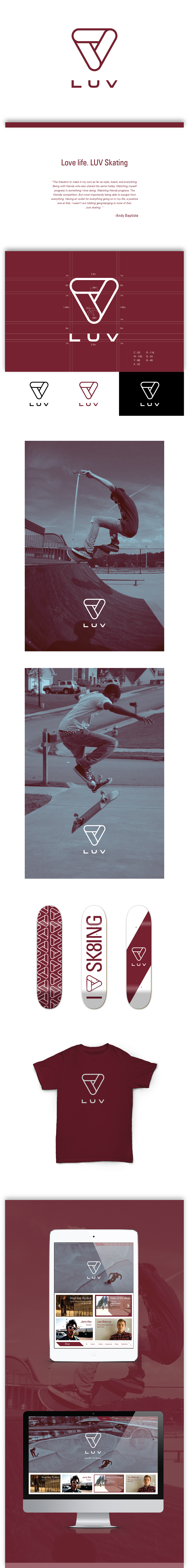 LUV Skating skateboard skateboarding brand Love life